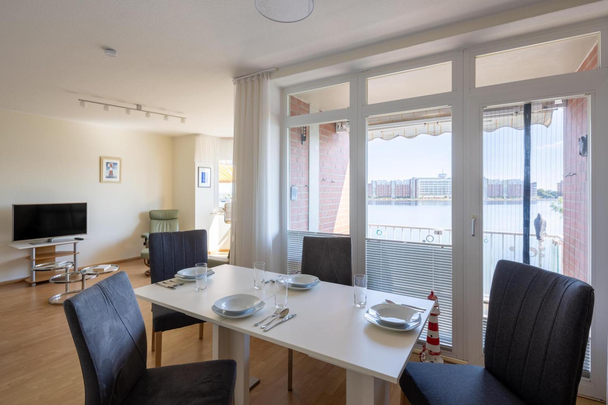 Gemuetliche Ferienwohnung Mit Meerblick Direkt Am Hafen ヴィルヘルムスハーフェン エクステリア 写真